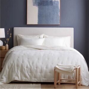 NWT Quince Organic Airy Gauze Dream Quilt White Queen New